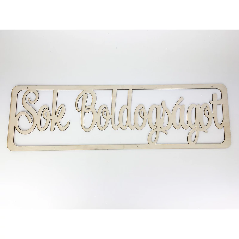 Natúr fa - "Sok boldogságot" tábla 74cm