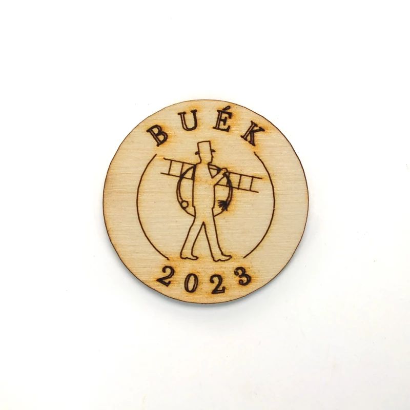 Natúr fa - &quot; BUÉK&quot; kéményseprős tallér 4,5cm