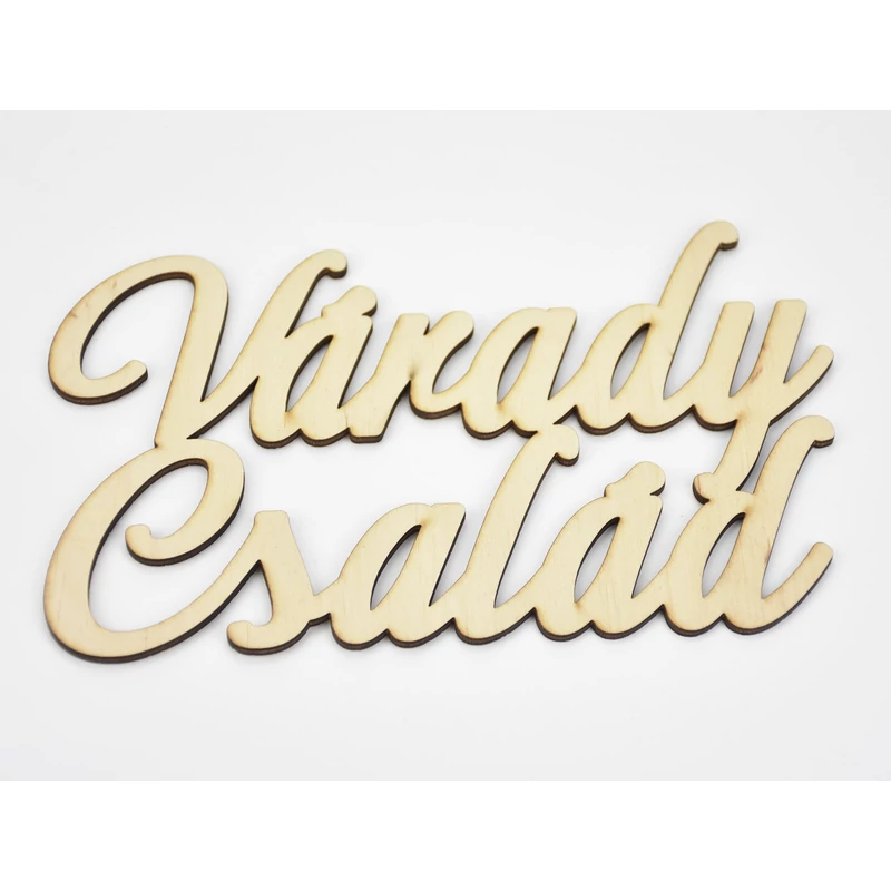 Natúr fa - Egyedi összekapcsolt 2 soros felirat 5cm magas /betű