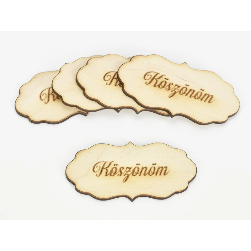 Natúr fa - "Köszönöm" fodros tábla 5db/csomag