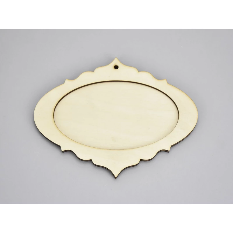 Natúr fa - Csepp forma kerettel 15x18,8cm