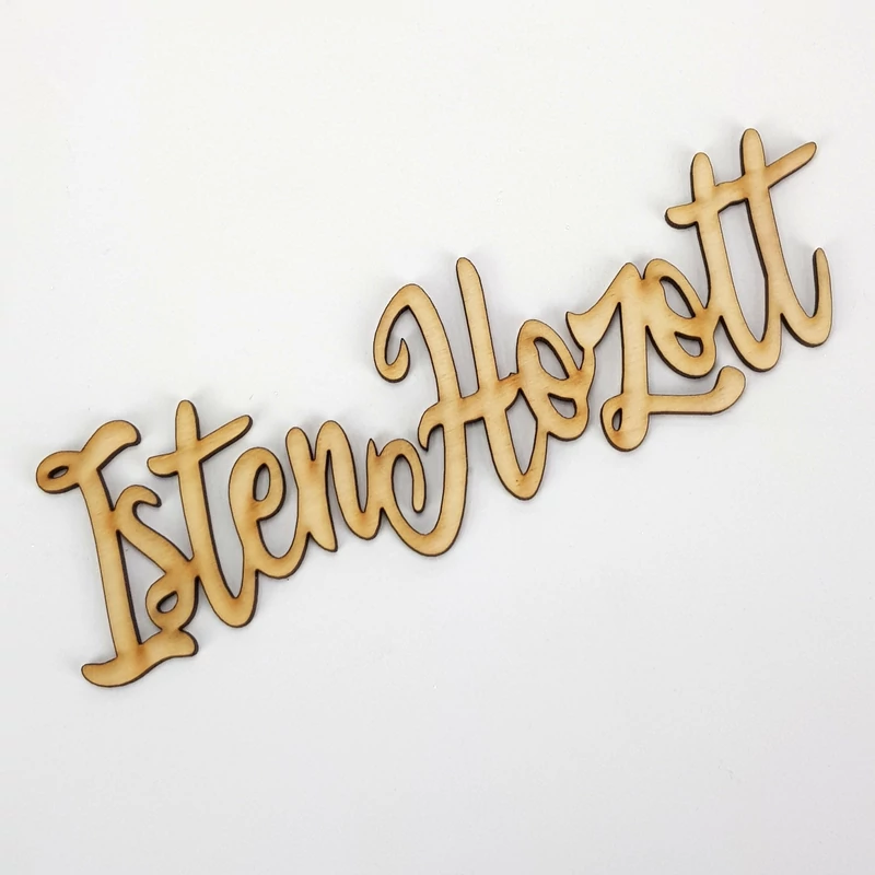 Isten hozott felirat írott 20cm