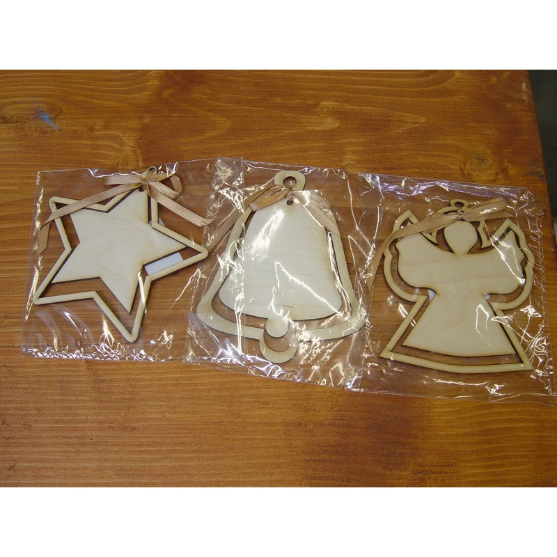 Natúr fa - Csillag kerettel 12x12,5cm