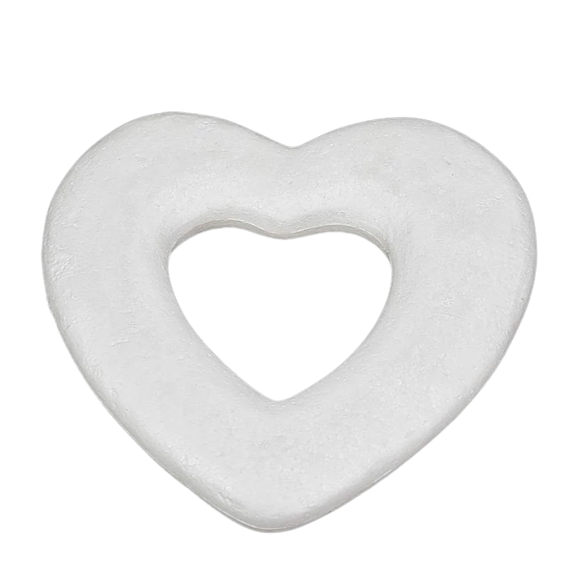 Polisztirol szív lapos 27cm