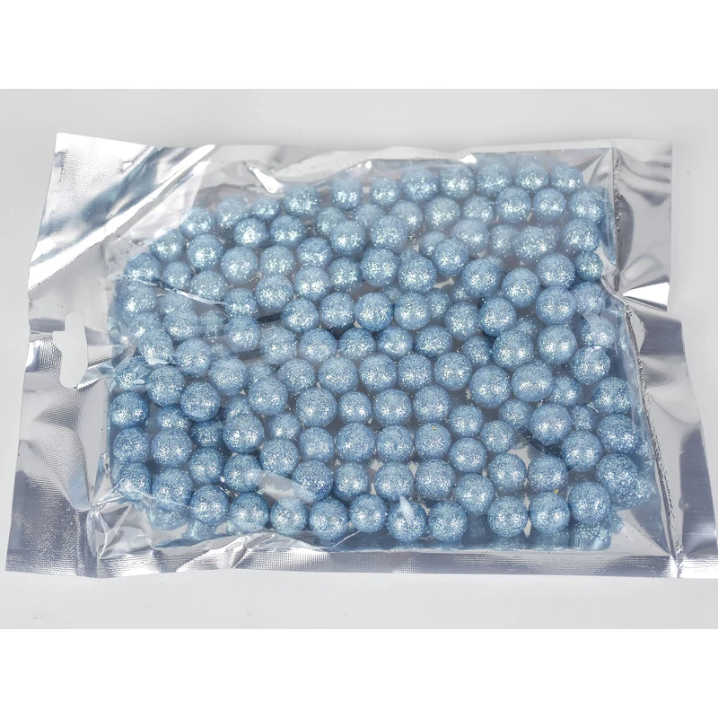 Polisztirol golyó kicsi csillámos - COUNTRY KÉK