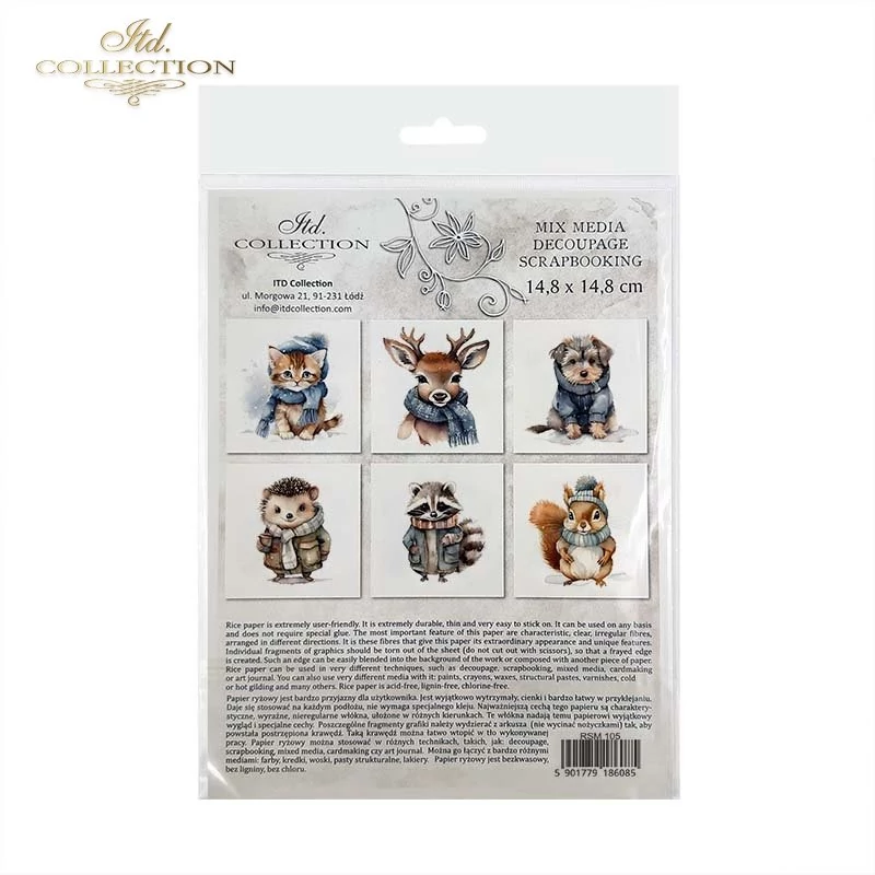 Rizspapír 14,8x14,8cm 6db/cs