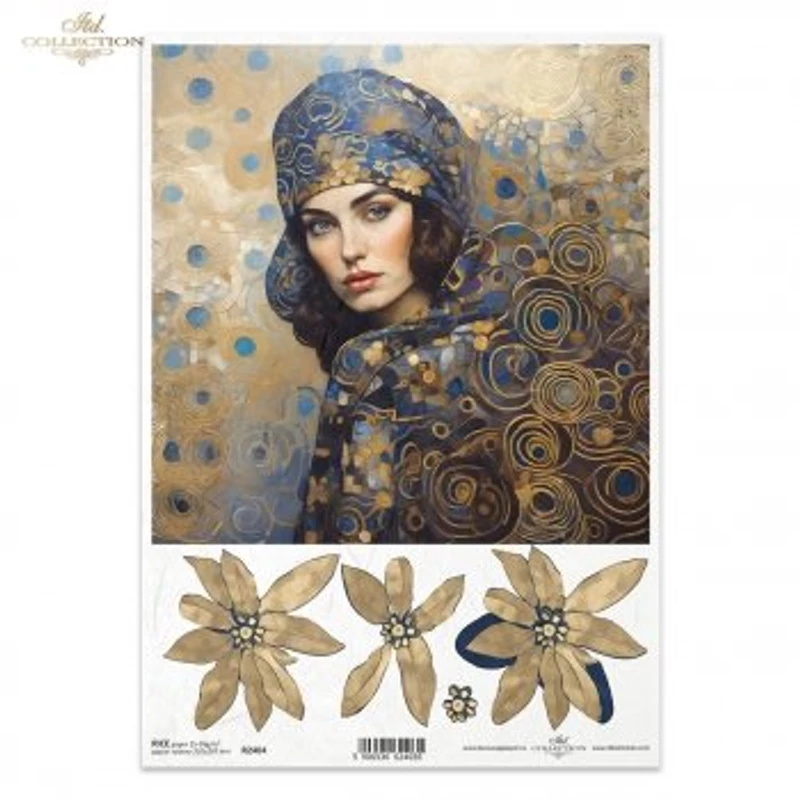 Rizspapír decoupage-hoz személy növény A4- Kosárbolt.hu