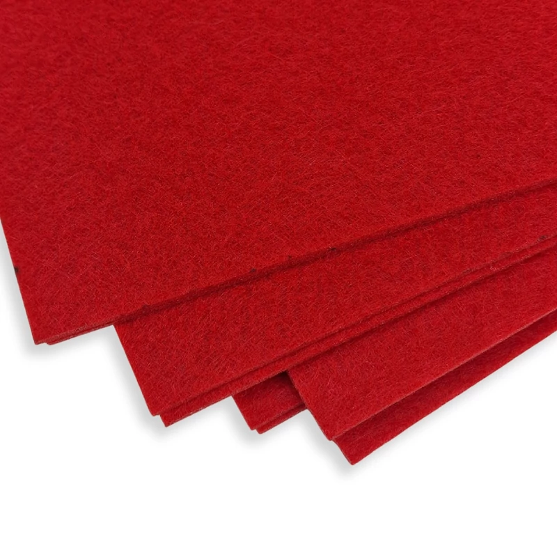 Filc lapok piros 25x25cm 10db/csom