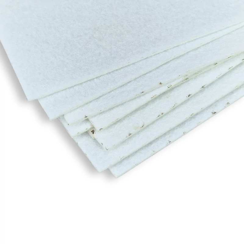 Filc lapok fehér 25x25cm 10db/csom
