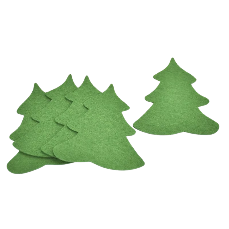 Filc - Fenyő zöld 10cm 5db/csomag