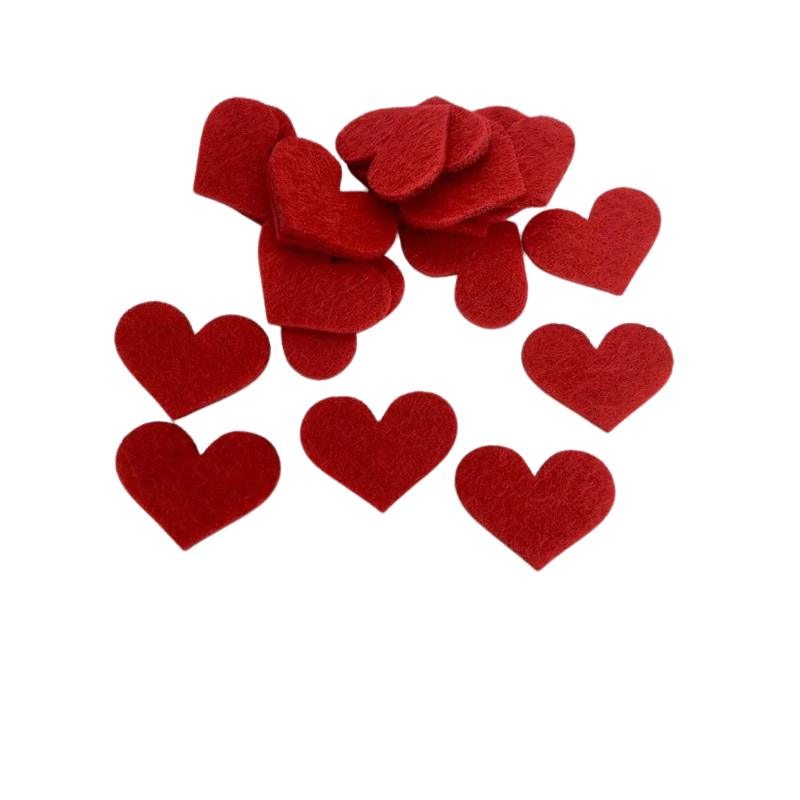 Filc - Romantik szív 2x3cm 20db/csomag