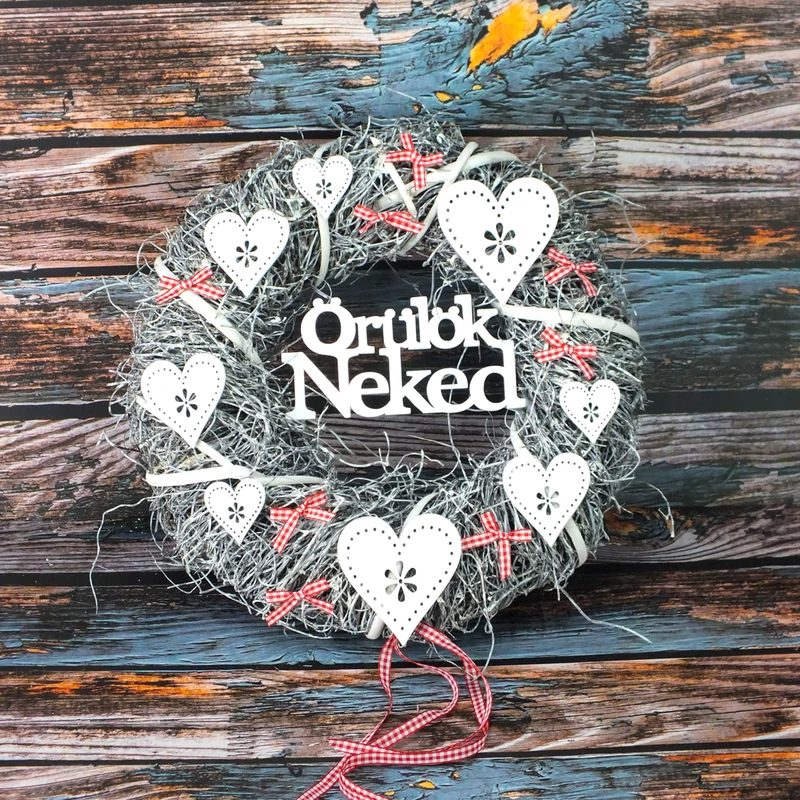 Ajtókopogtató "Örülök neked" 30cm