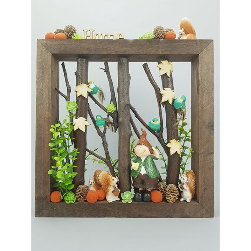 Ágas keret dekoráció barna 40*30*5cm