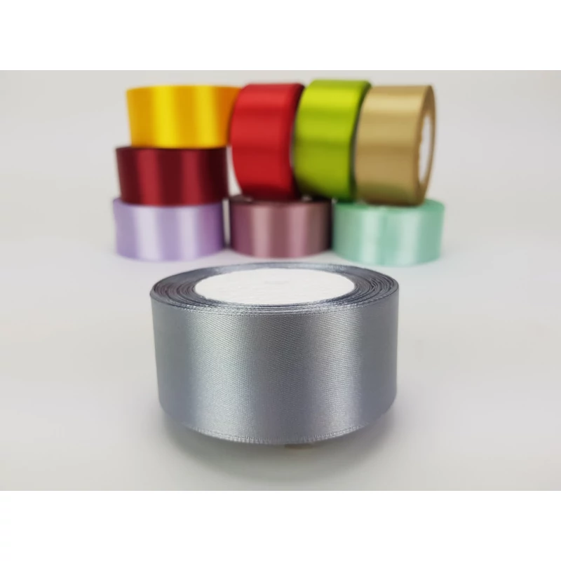 Szatén szalag ezüst 4cm*22m