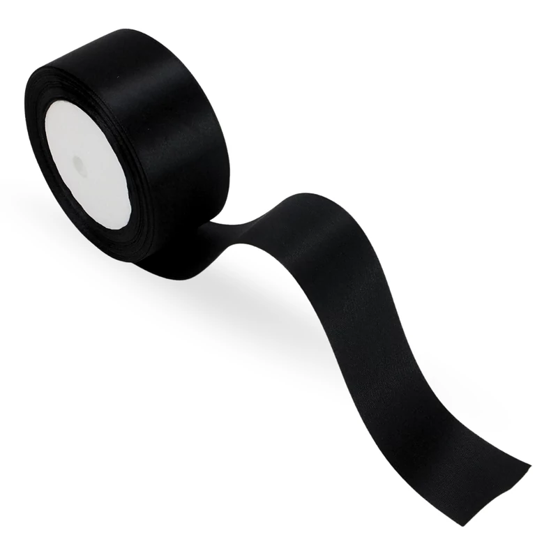 Szatén szalag fekete 4cm*22m