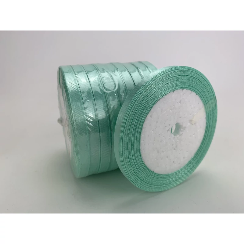 Menta  szatén szalag 6mm 10 tekercs - OKOSÁR!