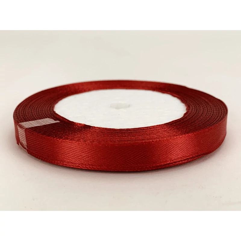 Bordó szatén szalag 1cm x 22méter