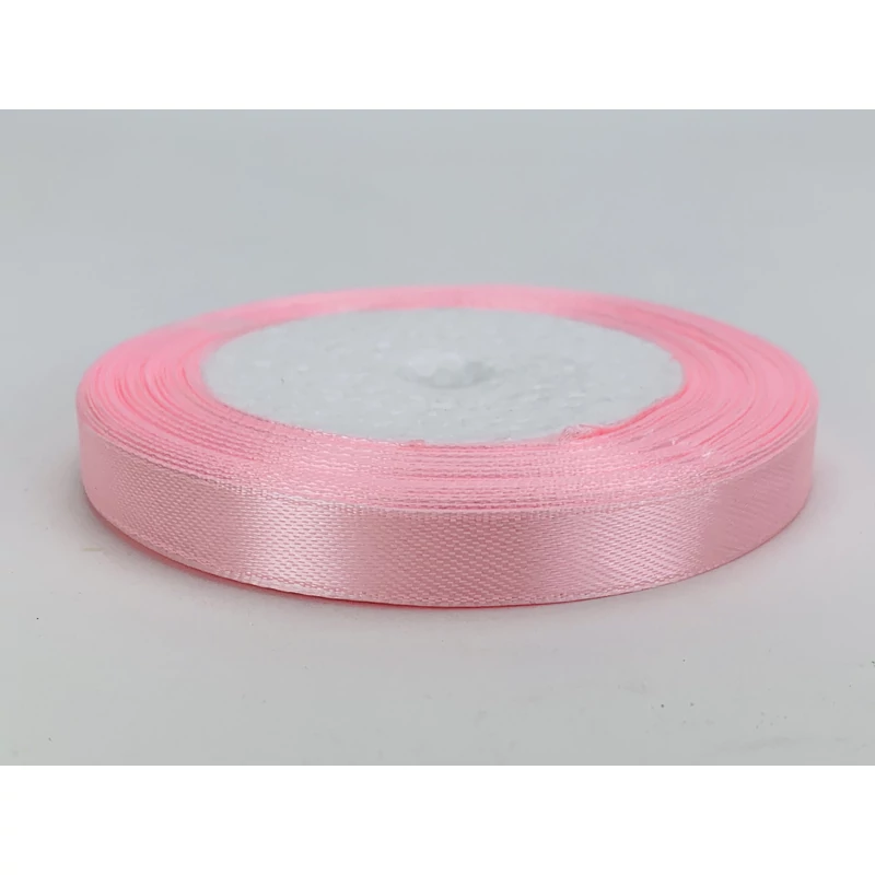 Rózsaszín szatén szalag 1cm x 22méter