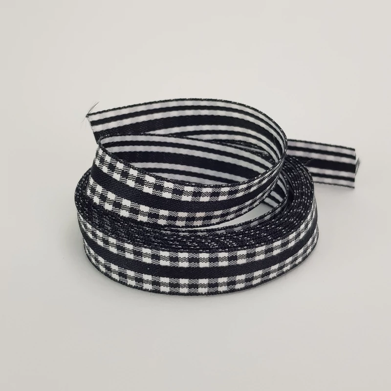 Kétoldalas textil szalag 1,5cm*2m fekete
