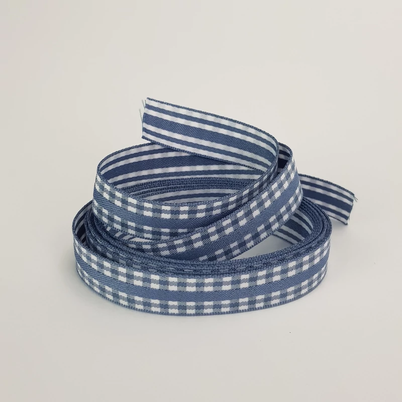 Kétoldalas textil szalag 1,5cm*2m acélkék