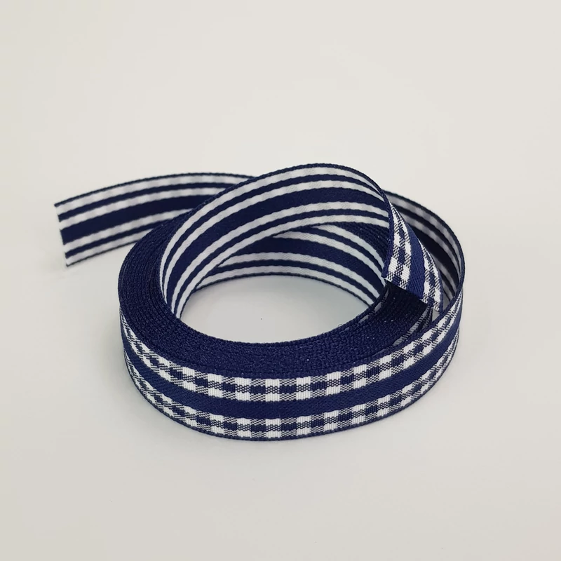 Kétoldalas textil szalag 1,5cm*2m matrózkék