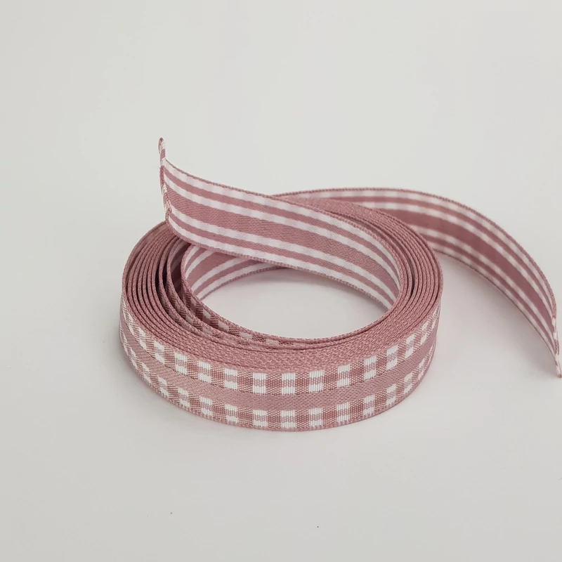 Kétoldalas textil szalag 1,5cm*2m oldpink