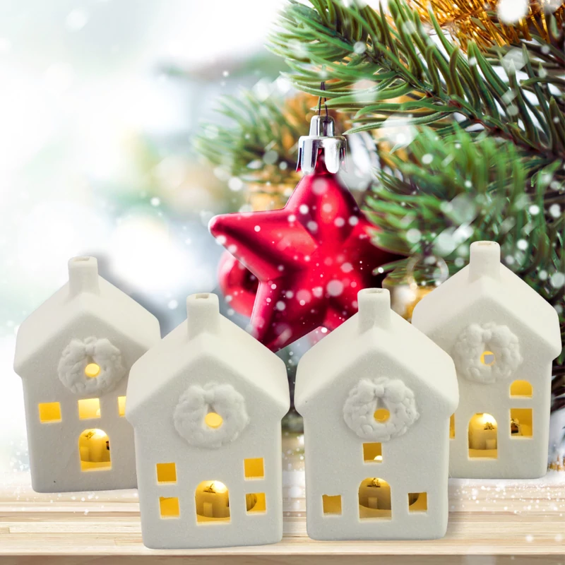 Kifesthető világító házikó 10 cm (4 féle)