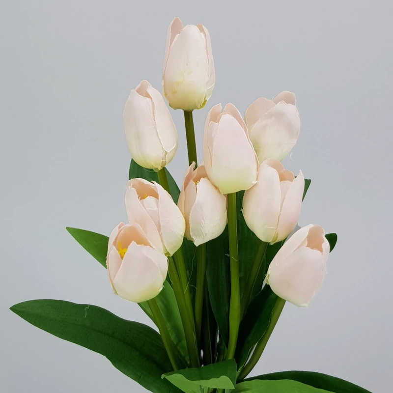 Tulipán csokor 9 ágú halvány rózsaszín