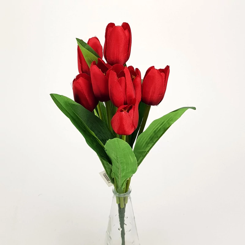 Tulipán csokor 9 ágú piros