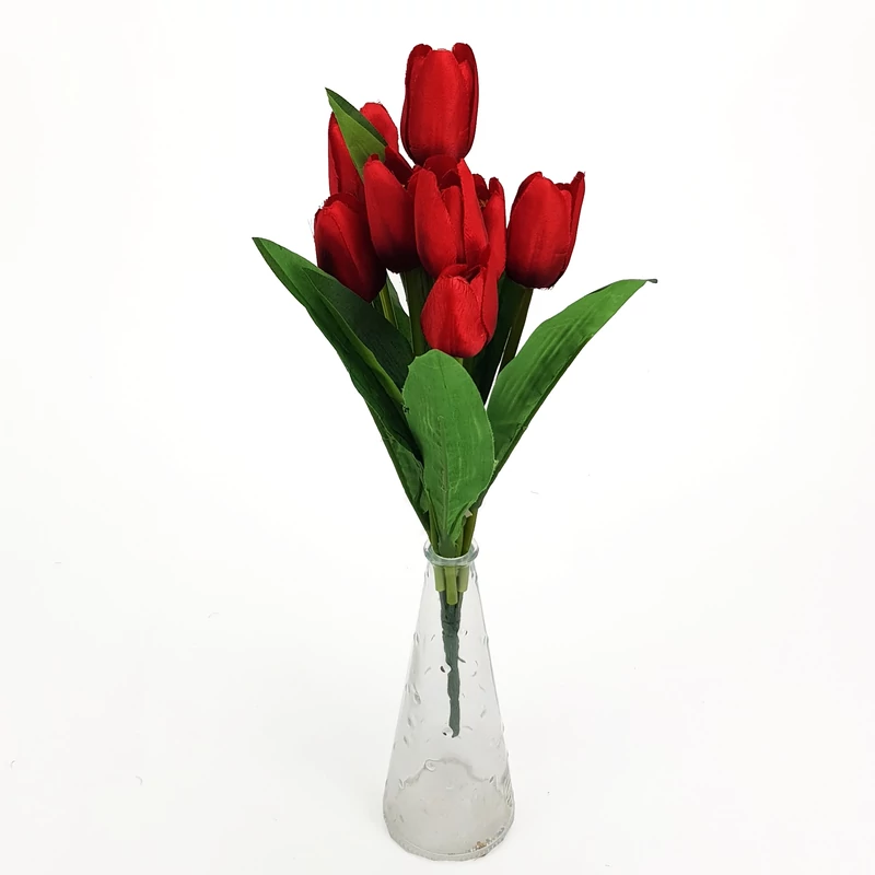 Tulipán csokor 9 ágú piros