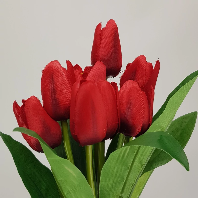 Tulipán csokor 9 ágú piros