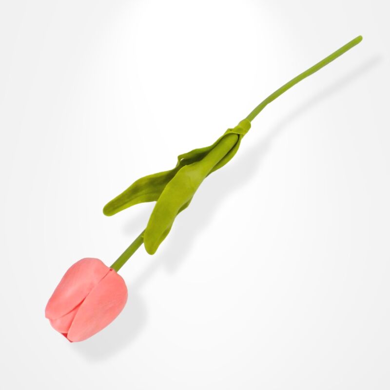 Szálas polifoam tulipán lazac 32cm