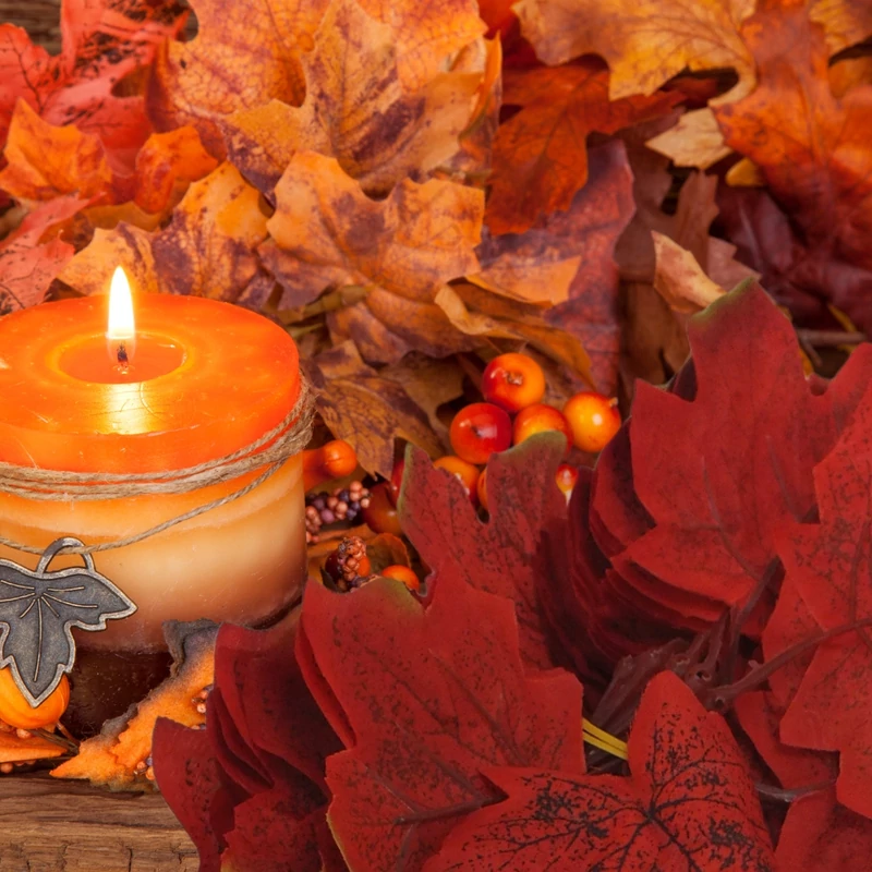 Őszi falevelek Bordó 48db/csomag