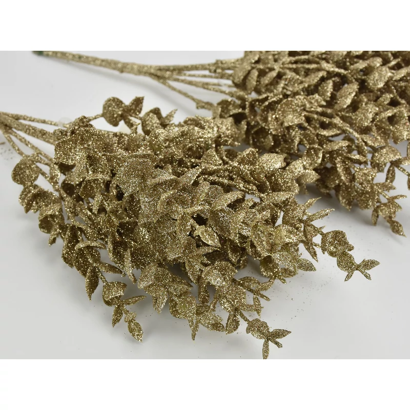 Arany csillámos buxus 2csokor/szett