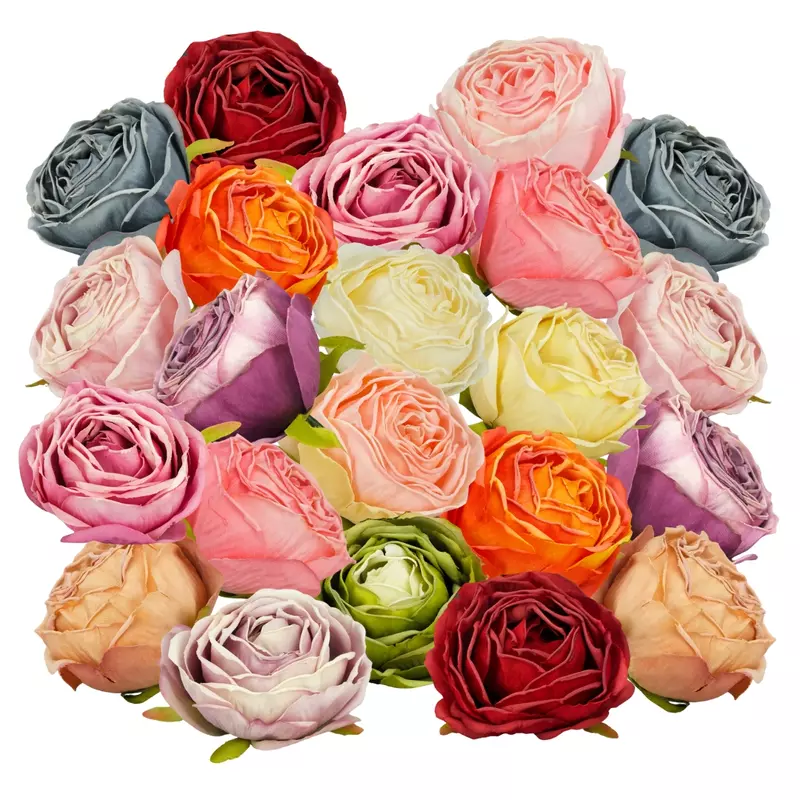 Százlevelű rózsa fej 4db/csomag - Többféle színben