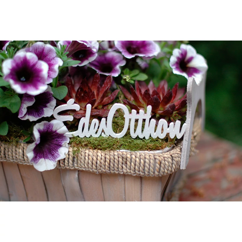 Natúr fa - "Édes otthon" felirat 31,5cm