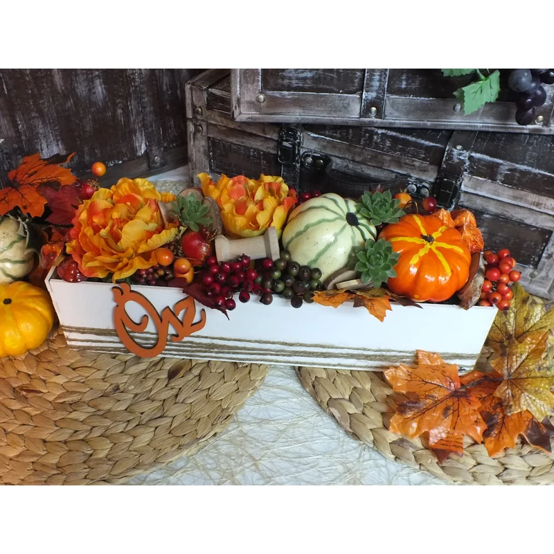 Natúr fa - Ősz felirat 9,5cm 5db/csomag