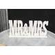 Fa &quot;Mr &amp; Mrs&quot; felirat talppal fehér 25cm