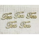 Natúr fa - "Tea" felirat 4,8cm 